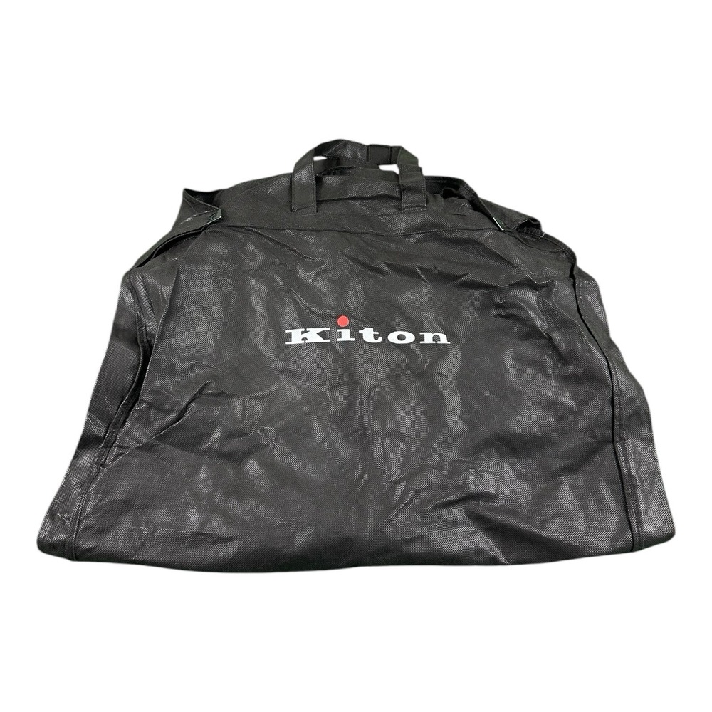 KITON NAPOLI 40in Black Fabric Garment Bag Suit Jacket Blazer Trousers Italy